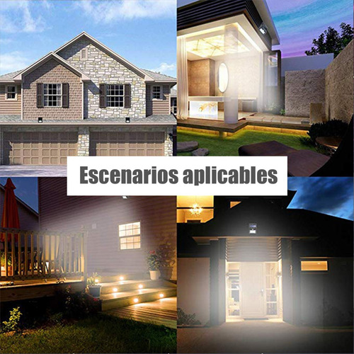 Lámpara De Luz Solar Impermeable Exterior De Pared Led 4pzs