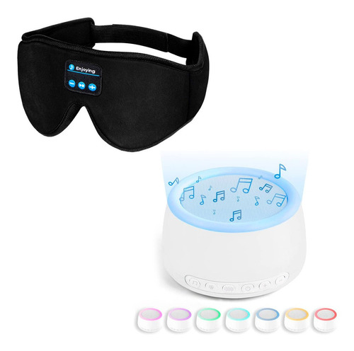 Kit De Noche Gadnic Antifaz Bluetooth + Parlante Para Dormir Color Negro