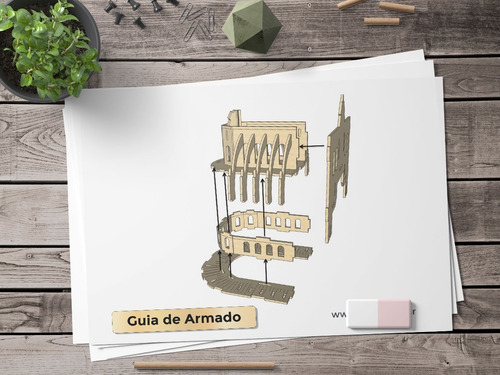 Imagen 7 de 7 de Rompecabezas 3d Catedral Notre Dame Fibrofacil Mdf Maqueta