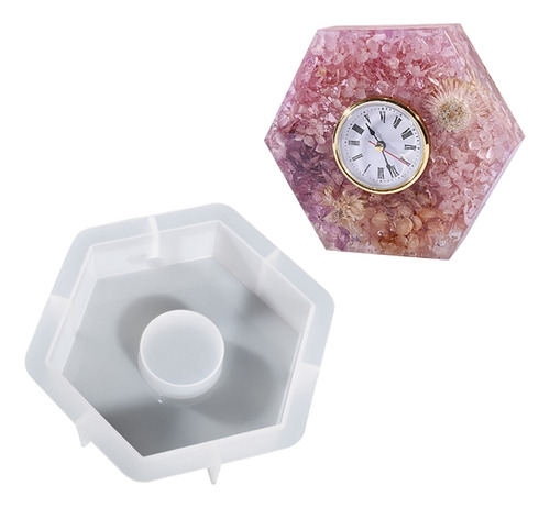 (1 #mold) Reloj De Mesa Vertical Con Forma De Péndulo Geomét