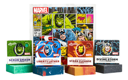 Dr. Squatch Soap Avengers Collection Con Caja De Coleccioni.