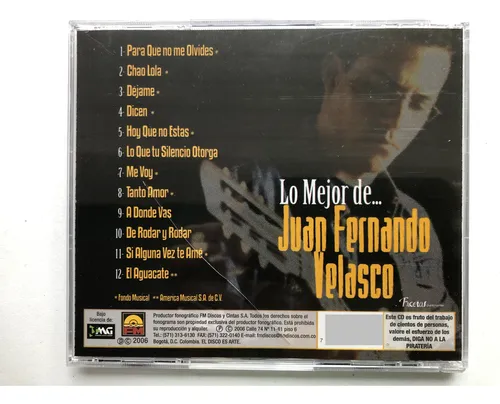 Cd Juan Fernando Velasco Lo Mejor De Juan Fernando Velasco (Usado)