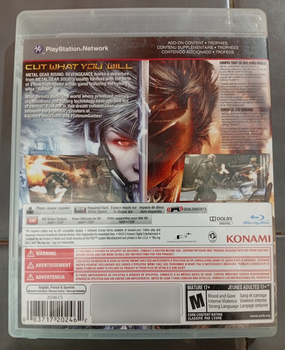 Metal Gear Rising: Revengeance Fisico Ps3