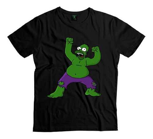 Polera Homero Simpson Hulk Niños Algodón Unisex