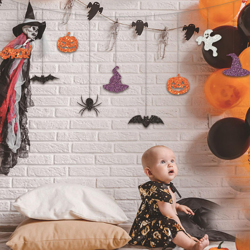 4 Decoraciones De Halloween Bunting Banner Hanging Garland