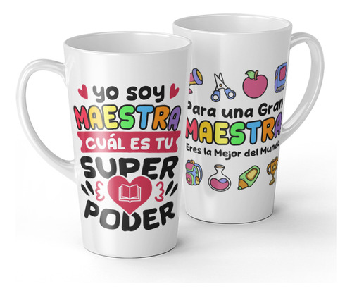 Taza 17 Onzas Cónica Super Poder Maestra / Maestro
