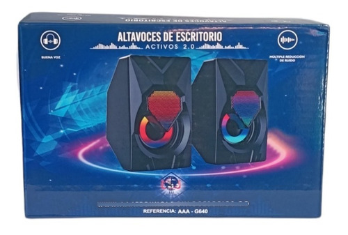 Parlantes Para Computador Aaa-g640 Iluminación Rgb