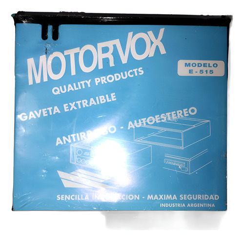 Gaveta Extraíble Motorvox E-515 P/autoestéreo, Completa