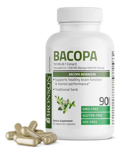 Bronson Bacopa (equivalente A 1200 Mg De Extracto 8:1) Respa