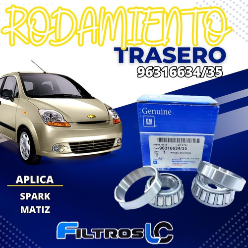 Rolinera Rodamiento Trasero De Spark / Matiz Gm