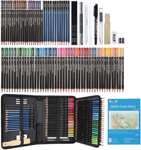 Imagen 1 de 10 de Set 96 Lápices De Dibujo De Colores Profesional Escolar