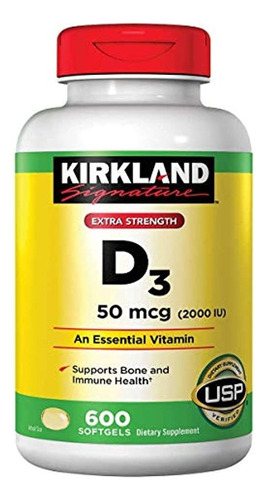 Signature De Kirkland Vitamina D3 2000 I.u. De Máxima Resist