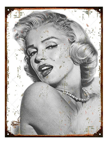 Cartel Chapa Vintage Publicidad Antigua Marilyn Monroe L078