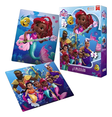 2 Puzzle Ariel Disney Jr 24 Y 36 Piezas Tapi Sharif Express
