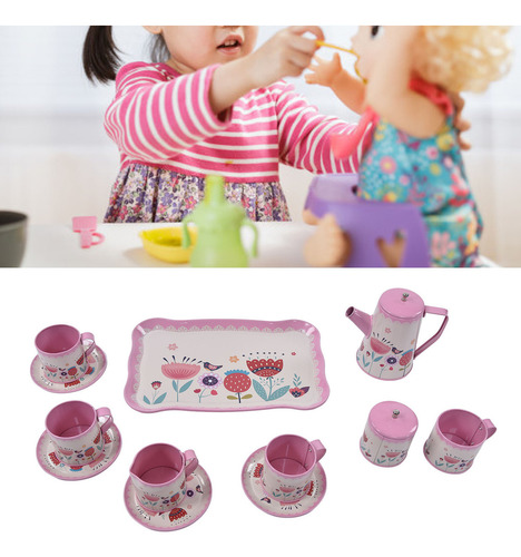 Juego De Té Play House Niños Niños Tarde Time Pretend Toy