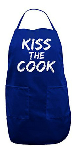 Tooloud Kiss The Cook Grill Master - Text Dark Adult Apron