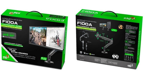 Suporte Monitor Gamer Articulado Até 35pol 9kg F100a Nb ELG
