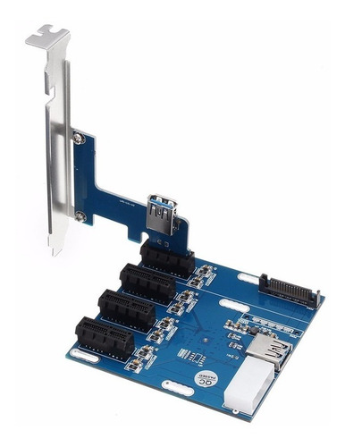 Multiplicador Ver02 X4 Pci-e Riser Rig Mineração Btc, Ether
