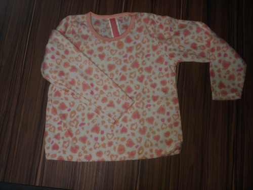Pijama Invernal Para Niña Rosa Corazones Cfd