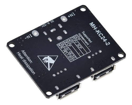 Mh-kc24-2 Módulo Carga Rápida 2 Puertos Usb Qc3.0 Qc2.0
