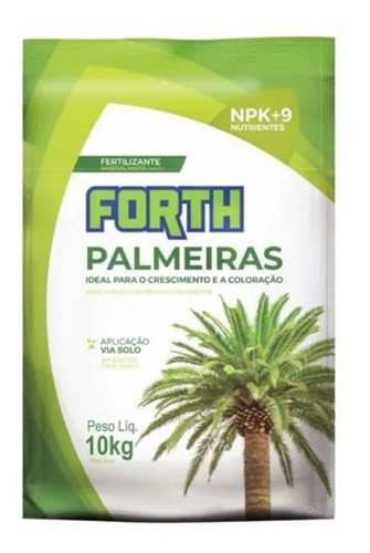 Fertilizante Adubo Forth Palmeiras Saco 10kg Crescimento Cor