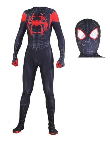 Cosplay Adultos Spiderman Morales Medias Traje Halloween