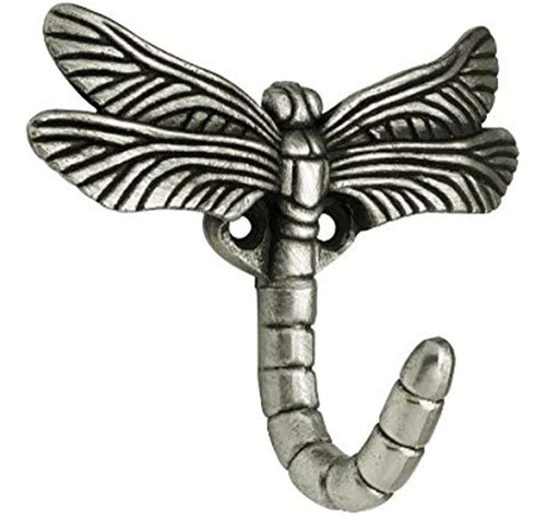 Brainerd B46145ybspcp Dragonfly Hook Brushed Satin Pewter