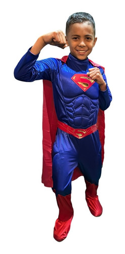 Disfraz Superman Para Niño Con Musculos