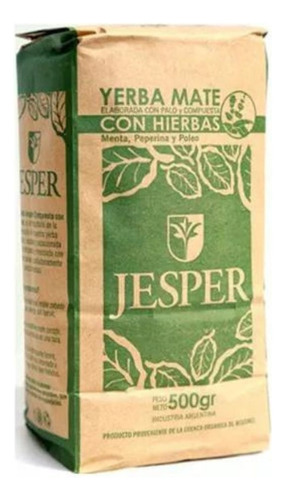 Yerba Mate Jesper 6 X 500 Gr Con Menta, Peperina Y Poleo.