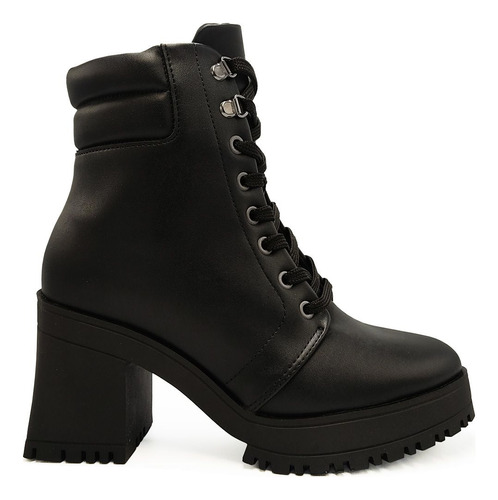 Bota Vizzano Napa Preto Coturno Salto Grosso 3091.102 Novo