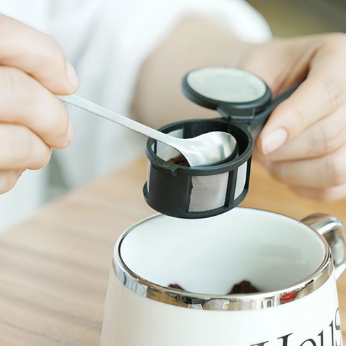Cuchara De Filtro De Polvo Con Cápsula De Café, Colador