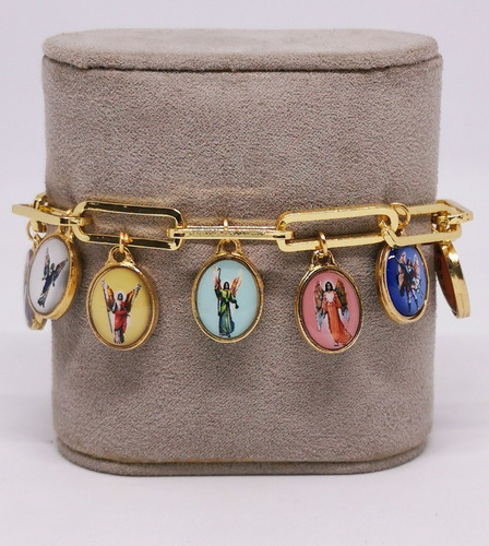 Imagen 1 de 2 de Pulsera Cadena 7 Arcángeles