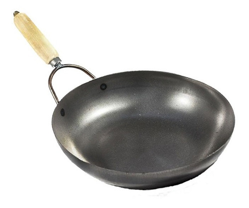 Wok Chapa Lozafer 28 Cm Con Mango Madera