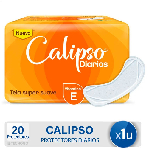 Imagen 1 de 4 de Protectores Diarios Femeninos Multiestilo Calipso Seda 20 U