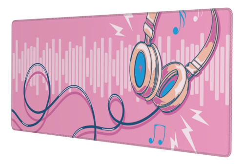 Alfombrilla Mouse Para Juego Musical Color Rosa Base Goma X