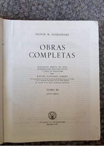 Obras Completas - Tomo Iii - Fiodor M Dostoyevski