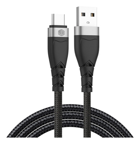 Cable De Datos Jd D-30ac Usb A Usb Tipo C 2.4a Carga Rapida Color Negro