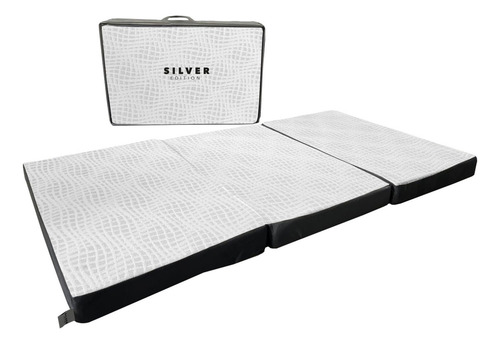 Colchón Individual 10 Cm Seccionado Plegable Silver Edition Color Blanco
