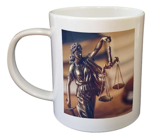 Taza De Plastico Abogacia Estatua Justicia Leyes Balanza