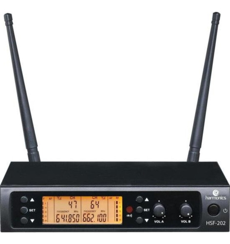 Microfone Sem Fio Harmonics Hsf200-2