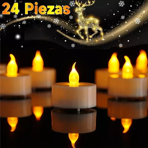 24 Piezas De Velas Románticas Led Y Luces De Techo De Estrel