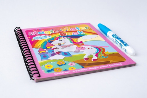 Imagen 4 de 5 de Unicornio Magico, Cuaderno Magico Con Lapiz Pinta Con Agua