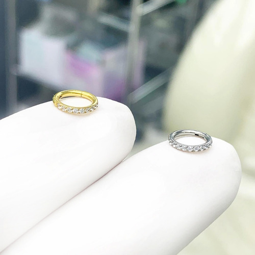 Imagen 6 de 6 de Piercing Argollita Micro Cristal Sw - Piercing Argentina ®