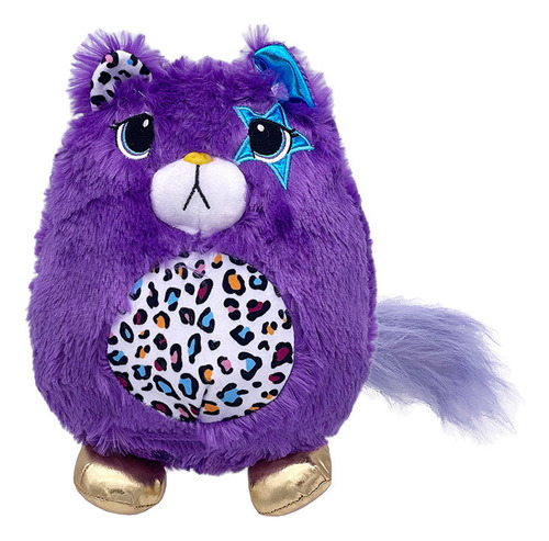 F Muñecos De Peluche Con Forma De Gato Azul Con Apliques De