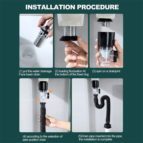 Kitchen Bathroom Sink Drain Pipe Flexible Drainage Pipe