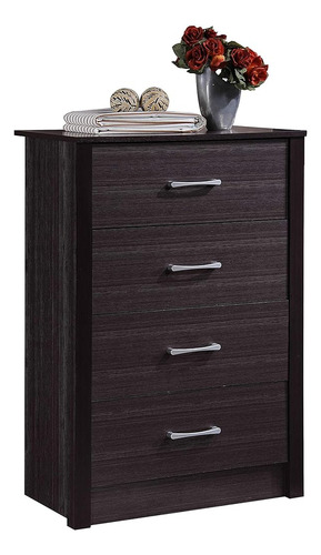 Cómoda Hodedah De 4 Cajones, 40.3 PuLG. Al X 27,5 PuLG. Anch