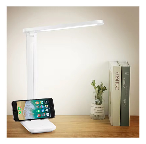 Lámpara De Mesa Con Carga Usb Y Enchufe De Doble Propósito,