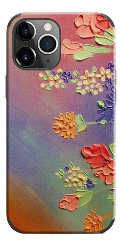 Flores De Pintura Al Óleo Retro Case De Teléfono Para