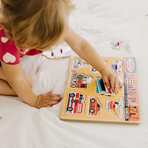 Melissa & Doug Vehicles Sound Puzzle - Rompecabezas De Clavi