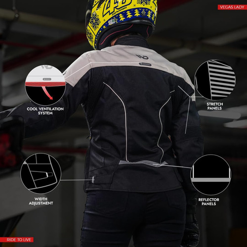Chaqueta De Moto Wd, Para Mujer, Impermeable Av